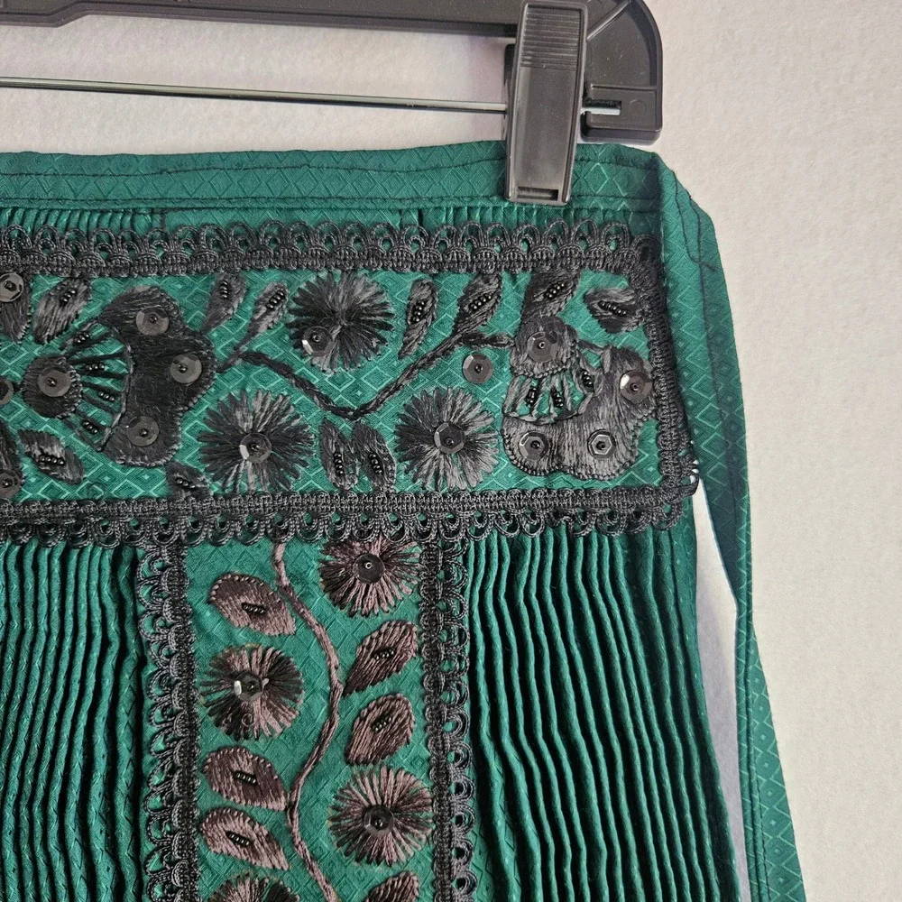 Vtg Kalotaszeg Transylvania‎ Embroidered Sequin Vest Pleated Wrap Skirt Apron